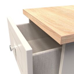 Ready Assembled 2 U Norton 3 Drawer Bedside Cabinet (Ready Assembled) in Taupe - Size: Small - thumbnail 5