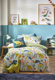 Little Furn Little Dinos Scandi Duvet Cover Set - Size: Toddler - thumbnail 1