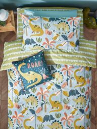 Little Furn Little Dinos Scandi Duvet Cover Set - Size: Toddler - thumbnail 3