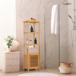 SPETLEK Bathroom Storage Floor Cabinet in Natural - thumbnail 6