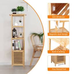 SPETLEK Bathroom Storage Floor Cabinet in Natural - thumbnail 4