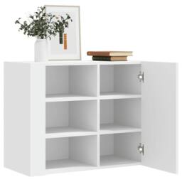 Berkfield Home Wall Cabinet White 75x35x60 cm Engineered Wood - Size: 75 x 35 x 60 cm - thumbnail 2