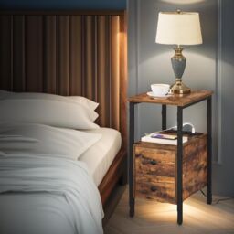 Rafaelo Mobilia Bedside Table with Power Outlet & USB Ports in Brown - thumbnail 5