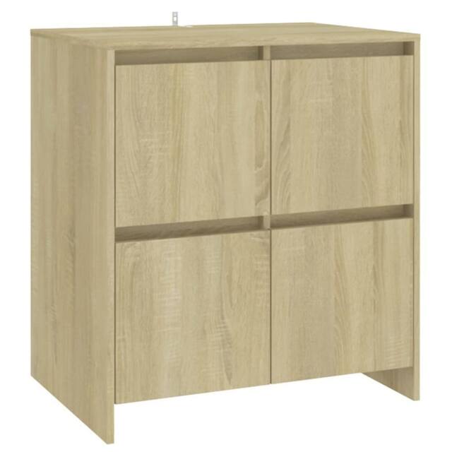 Berkfield Home Decorative 2 Piece Sideboard Sonoma Oak Engineered Wood in Beige - image 1