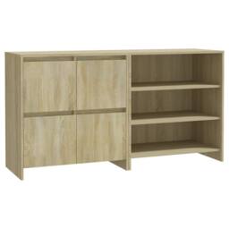 Berkfield Home Decorative 2 Piece Sideboard Sonoma Oak Engineered Wood in Beige - thumbnail 3
