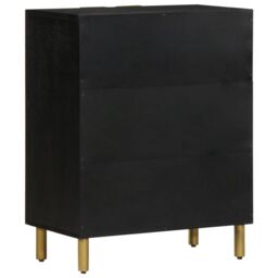 Berkfield Home Sideboard Black 60x33x75 cm Engineered Wood - Size: 60 x 33 x 75 cm - thumbnail 5