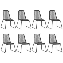 Berkfield Home 9 Piece Garden Dining Set PVC Rattan Black - thumbnail 4
