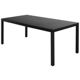 Berkfield Home 9 Piece Garden Dining Set PVC Rattan Black - thumbnail 3