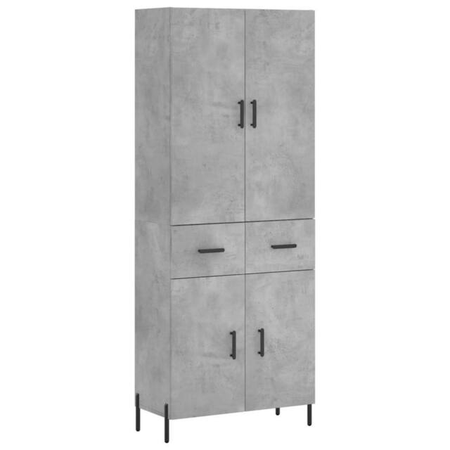 Berkfield Home Highboard Concrete Grey 69.5x34x180 cm Engineered Wood - image 1