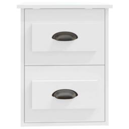 Berkfield Home Elegant Wall-mounted Bedside Cabinets 2 pcs White 41.5x36x53cm - Size: 41.5x36x53 cm - thumbnail 9