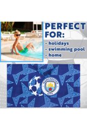 Manchester City FC Hooded Towel in Blue - thumbnail 2