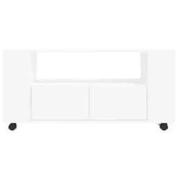 Berkfield Home TV Cabinet White 102x34.5x43 cm Engineered Wood - thumbnail 6