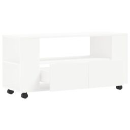 Berkfield Home TV Cabinet White 102x34.5x43 cm Engineered Wood - thumbnail 5