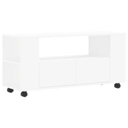 Berkfield Home TV Cabinet White 102x34.5x43 cm Engineered Wood - thumbnail 2