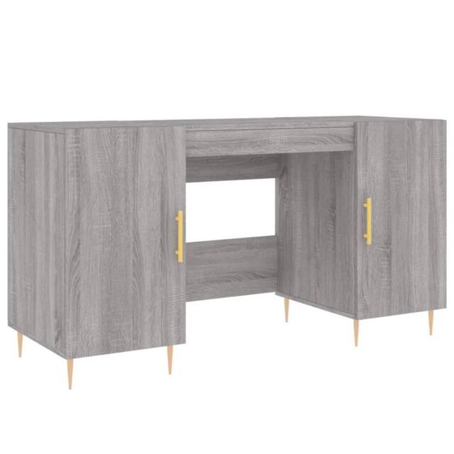 Berkfield Home Desk Grey Sonoma 140x50x75 cm Engineered Wood - Size: 140 x 50 x 75 cm - image 1