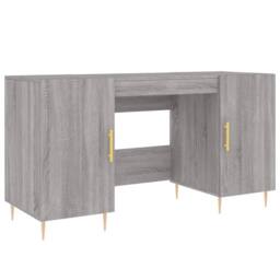 Berkfield Home Desk Grey Sonoma 140x50x75 cm Engineered Wood - Size: 140 x 50 x 75 cm - thumbnail 1