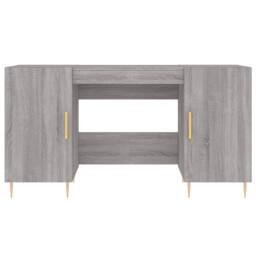 Berkfield Home Desk Grey Sonoma 140x50x75 cm Engineered Wood - Size: 140 x 50 x 75 cm - thumbnail 6