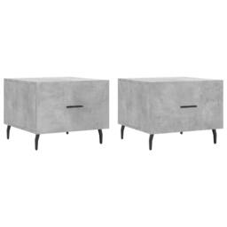 Berkfield Home Decorative Coffee Tables 2 pcs Concrete Grey 50x50x40 cm Engineer - Size: 50 x 50 x 40 cm - thumbnail 3