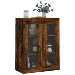 Berkfield Home Wall Mounted Cabinet Smoked Oak 69.5x34x90 cm in Brown - thumbnail 4