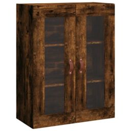 Berkfield Home Wall Mounted Cabinet Smoked Oak 69.5x34x90 cm in Brown - thumbnail 2