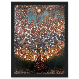 Artery8 Louis Seraphine Senlis Tree Of Life Painting Artwork Framed Wall Art Print A4 in Black - thumbnail 1