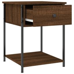 Berkfield Home Bedside Tables 2 pcs Brown Oak 44x45x58 cm Engineered Wood - Size: 44 x 45 x 58 cm - thumbnail 6