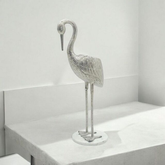 Minster Flamingo Wine Bottle Holder - L25 x W20 x H65 cm in Silver - Size: 1 Pack - image 1