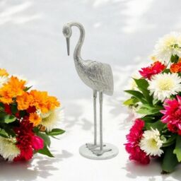 Minster Flamingo Wine Bottle Holder - L25 x W20 x H65 cm in Silver - Size: 1 Pack - thumbnail 2