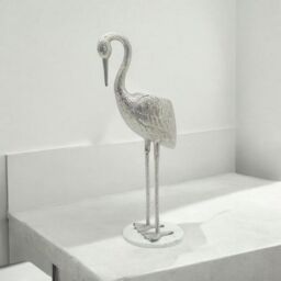 Minster Flamingo Wine Bottle Holder - L25 x W20 x H65 cm in Silver - Size: 1 Pack - thumbnail 1