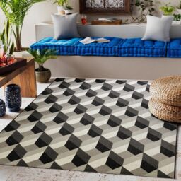 RugsX Flat Rug in Black - Size: 160 cm x 230 cm - thumbnail 4