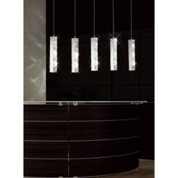Netlighting Galaxy Linear Pendant 3 Drop LED 6000K 3 X 3W Polished Chrome Crystal in Grey - thumbnail 6