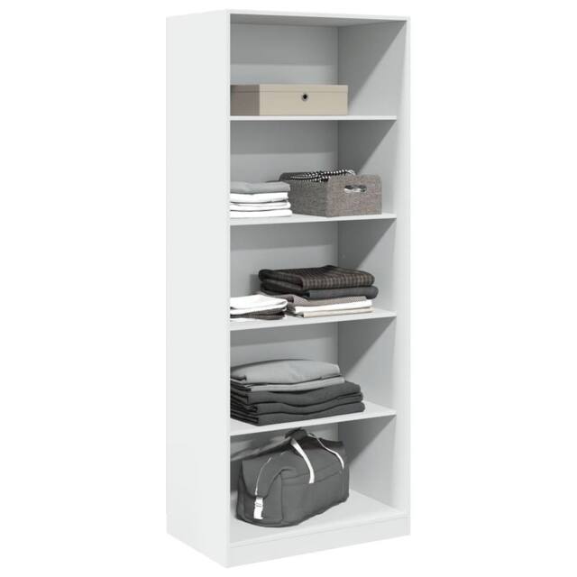 Berkfield Home Wardrobe White 80x50x200 cm Engineered Wood - Size: 80 x 50 x 200 cm - image 1