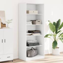 Berkfield Home Wardrobe White 80x50x200 cm Engineered Wood - Size: 80 x 50 x 200 cm - thumbnail 2