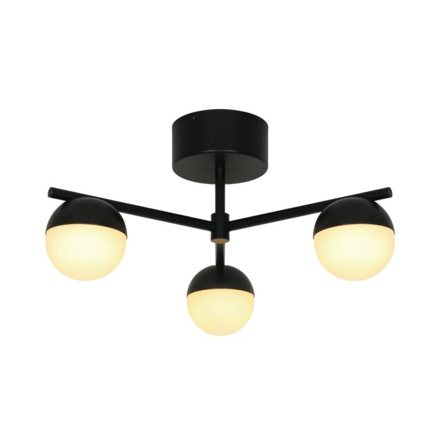 Nordlux Modern Indoor Ceiling Light Black Metal G9 Hand Blown Glass - Mains Powered, IP20 - image 1