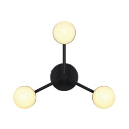 Nordlux Modern Indoor Ceiling Light Black Metal G9 Hand Blown Glass - Mains Powered, IP20 - thumbnail 2