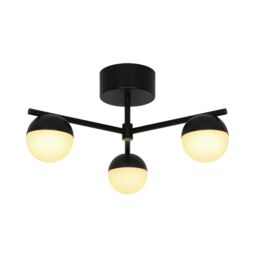 Nordlux Modern Indoor Ceiling Light Black Metal G9 Hand Blown Glass - Mains Powered, IP20 - thumbnail 1