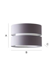 ValueLights Sophia Tier Large 35cm Drum Easy Fit Ceiling Pendant Light Lamp Shade in Grey - Size: 14 inches - thumbnail 9