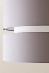 ValueLights Sophia Tier Large 35cm Drum Easy Fit Ceiling Pendant Light Lamp Shade in Grey - Size: 14 inches - thumbnail 4