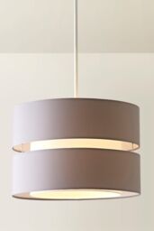 ValueLights Sophia Tier Large 35cm Drum Easy Fit Ceiling Pendant Light Lamp Shade in Grey - Size: 14 inches - thumbnail 3