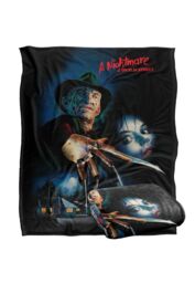 Nightmare On Elm Street A Blanket, 152x127 cm Freddy Poster Silky Touch Super Soft Throw Blanket in White - thumbnail 2