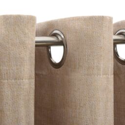 Berkfield Home Linen-Look Blackout Curtains with Grommets 2pcs Beige 140x225cm - Size: 140x225 cm - thumbnail 3