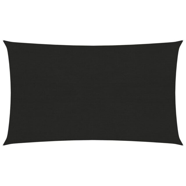 Berkfield Home Sunshade Sail 160 g/m ² Black 2x5 m HDPE - image 1