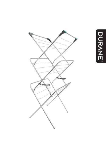 KDMD Durane Mistral 3 Tier Clothes Airer Freestanding Dryer Rack in Silver - image 1
