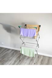 KDMD Durane Mistral 3 Tier Clothes Airer Freestanding Dryer Rack in Silver - thumbnail 2