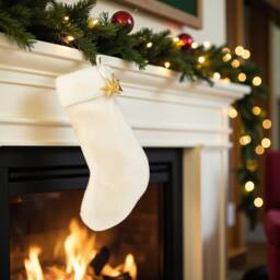 Garden Greatness Grand Hanging White Faux Fur Stocking - Size: 1 Pack