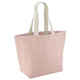 Westford Mill Jute Soft Washed Tote Bag in Light Pink - thumbnail 2