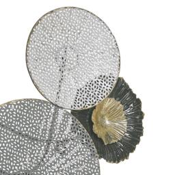 Wyld and Coco Circles 3D Metal Wall Art Black Silver Gold White W64 x D5 x H38cm - thumbnail 5