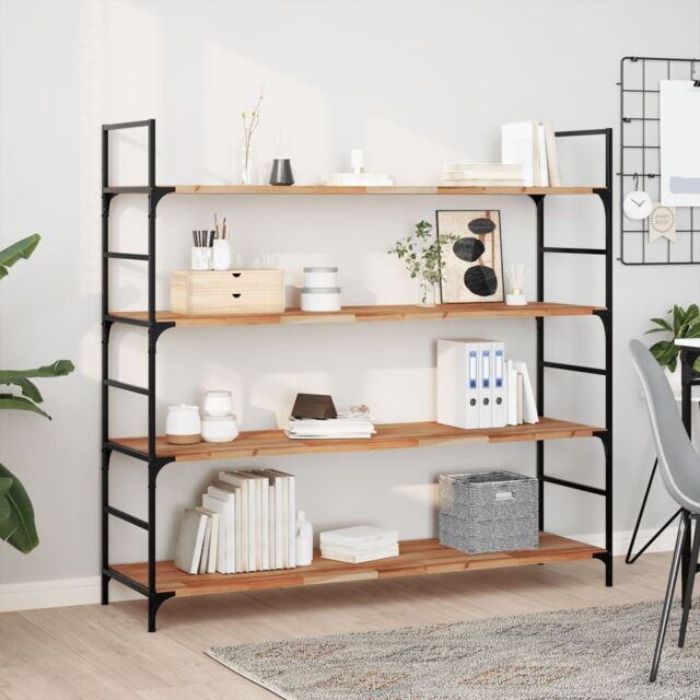 Berkfield Home Floating Shelves 2 pcs 140x40x2 cm Oil Finished Solid Wood Acacia in Brown - Size: 140 x 40 x 2 cm