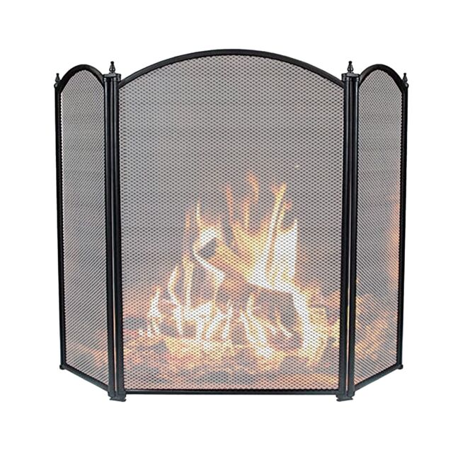 simpa Oakley 3 Panel Fire Guard in Black - image 1