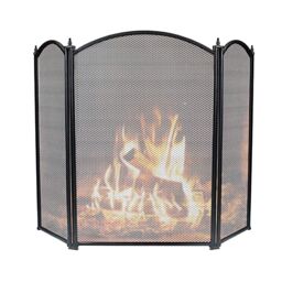 simpa Oakley 3 Panel Fire Guard in Black - thumbnail 1